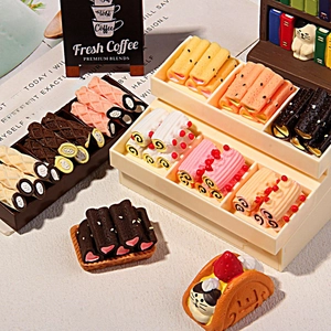 Modèles de nourriture miniature en résine avec rouleaux de pâtisserie et taco pour DIY