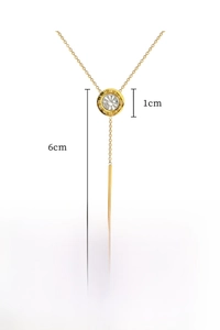 Detail of titanium steel necklace showing Roman numerals and 40cm plus 5cm chain length