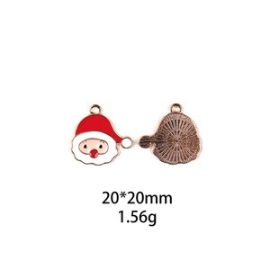 Christmas Santa Claus alloy charm for DIY jewelry and hair accessories 20x20mm