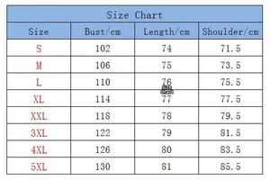 Size chart showing bust and length measurements for women's V-neck batwing sleeve shirt