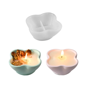 Flower petal shaped silicone mold for DIY handmade aroma candles and plaster crafts