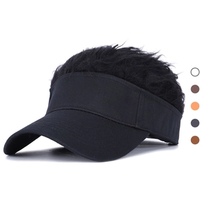 Men Novelty Wig Baseball Cap With Spiked Hair Fun Peaked Visor Hat For Party Outdoor Sun Protection Adjustable