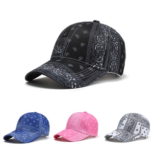 Paisley Print Baseball Cap Cotton Blend Bandana Pattern Hip Hop Streetwear Adjustable Sunshade Hat For Men Women
