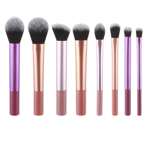 Professional Makeup Brush Set Synthetic Fiber Bristles Aluminum Tube Plastic Handle For Foundation Powder Eyeshadow Blending Facial Beauty Tools