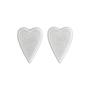 Silicone heart molds with embossed birds, HOME and Spring lettering for DIY resin crafts