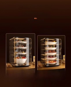 Detail comparing breathable summer food cover with airtight thermal winter food storage box