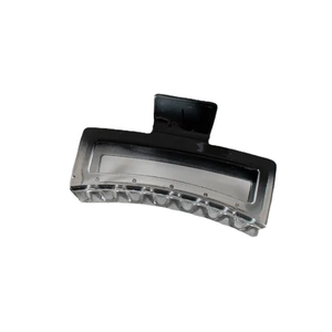 Transparent black gradient square hair claw clip for women, 13cm minimalist shark clip