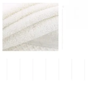 Detailed macro view of white cotton towel fabric texture with high-quality terry loops