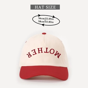 Guida alle taglie per cappellino bicolore con ricamo MOTHER e misura regolabile 56-58 cm