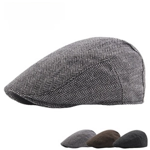 Détails de la texture du tissu de la casquette gavroche vintage et variantes de couleurs