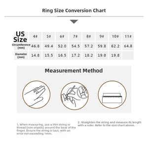 Comprehensive ring size chart and detailed measuring guide for cross oval ring fitting
