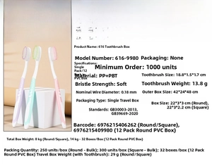 Detail of ergonomic soft bristle toothbrush with portable travel case and non-slip handle