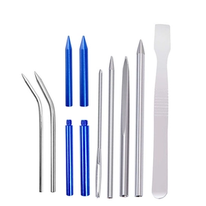 Stainless Steel Paracord Stitching Needles And Smoothing Tool For DIY Bracelet Weaving Leather Crafting FID Tools
