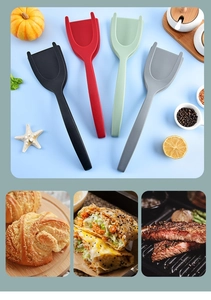 Multi-color nylon kitchen spatula tongs for flipping steak, eggs, and bread in four colors