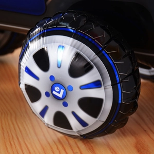 3D racing car balloon tire decoration with blue patterns for birthday party props