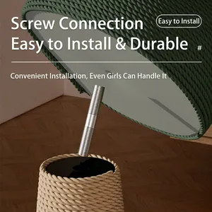 Vertical mushroom cat scratcher post with sisal rope and easy screw assembly design