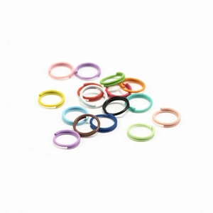 Multi-color silver-plated open jump rings for DIY jewelry and keychain making