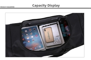 Internal layout showing large capacity for tablet and travel essentials in oxford bag