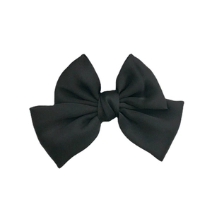 Handmade black fabric bow with beaded lanyard and lobster clasp for DIY phone case accessories