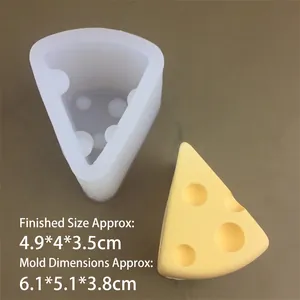Cheese slice shaped silicone mold for handmade candles and chocolate cake baking