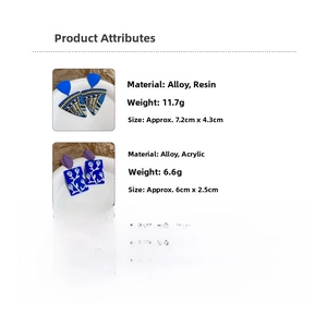 Detailed view showing product dimensions and materials for floral bohemian earrings