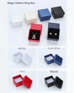 Detailed macro view of embossed textured jewelry boxes for rings and necklaces