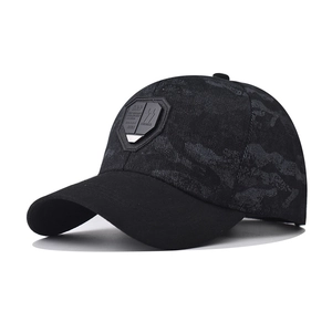 Camouflage Baseball Cap Cotton Adjustable Curved Brim Shield Badge Tactical Outdoor Sports Hat Unisex Casual