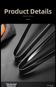Close-up of thickened U-shaped bend detail on matte black stainless steel ice clip
