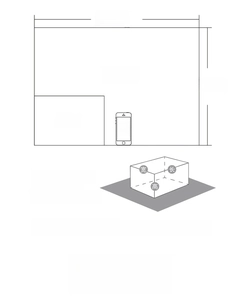 Size guide for 70x50cm wrapping paper with gold foil dots and gift box dimensions