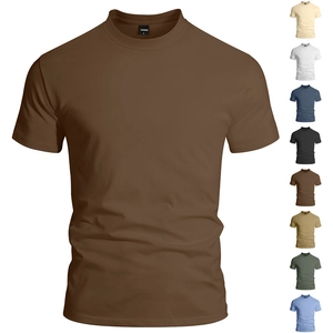 Multi-color selection of men's cotton Henley shirt showing various color swatches and fabric texture