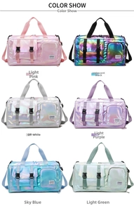 Detailed grid showing six metallic colors of the waterproof travel and fitness bag