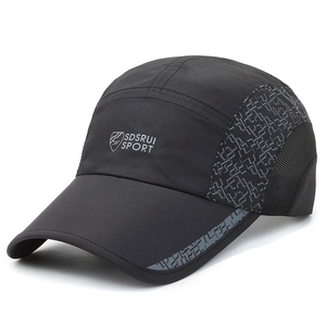 Berretto da baseball nero uomo asciugatura rapida con mesh e logo SDSRUI SPORT