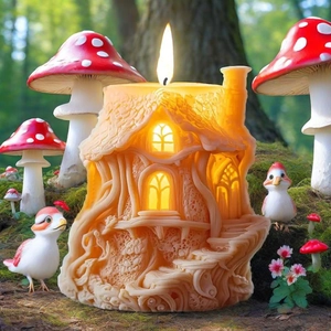 Treehouse Silicone Mold For DIY Aromatherapy Candle Resin Craft Plaster Fairy House Shaping Tool Decorative Handmade