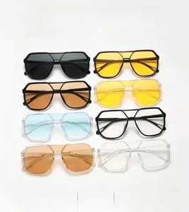 Collection of retro aviator sunglasses with colorful lenses and durable frames