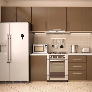 Strong black magnetic hook for refrigerator used as an organizer in a modern kitchen