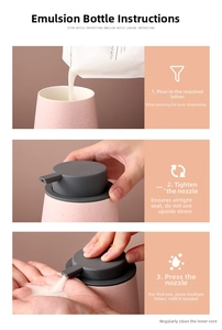 Ceramic soap dispenser detail showing wide mouth opening and easy refill process