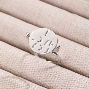 Anello rotante in argento lucido con incisione I LOVE YOU per un regalo romantico unico