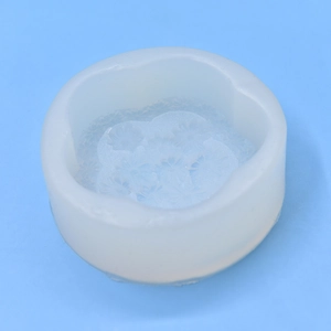 Translucent round flower silicone mold for handmade soap and resin casting crafts