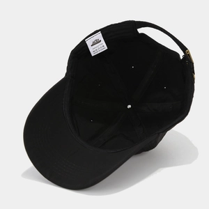 Casquette de baseball noire à séchage rapide avec boucle réglable et doublure coton