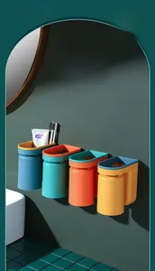 Macro shot of wall-mounted cup holders made of eco-friendly thickened PP material