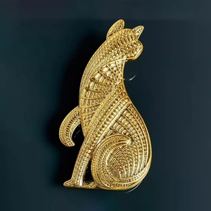 Alloy Leopard Brooch Vintage Retro Gold Silver Metal Animal Pin Suit Accessory For Women