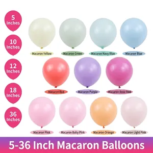 Multi-size macaron balloons in 5-36 inches for professional party decorations