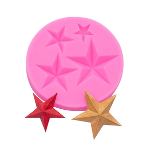 Stampo in silicone rosa per decorazioni di cioccolato a stella e torte in pasta di zucchero