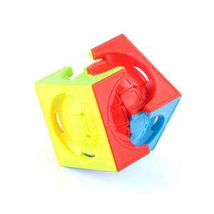 Spherical 3x3 cube puzzle with internal globe nested structure in colorful ABS plastic