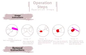 Step-by-step application guide for French style press-on nails with easy instructions