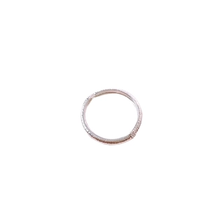 Minimalist silver zircon open ring with a vintage brushed finish for a sleek premium look