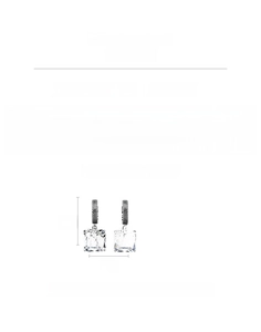 Detail showing 4cm silver C-shape earrings with transparent square glass stones and 18.4g weight