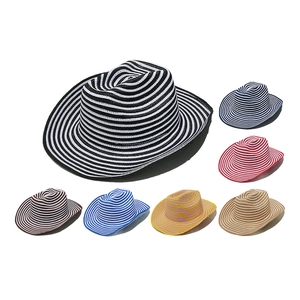 Striped Paper Straw Fedora Hat Wide Brim Panama Sun Hat With Adjustable String For Summer Beach Outdoor Leisure Adults