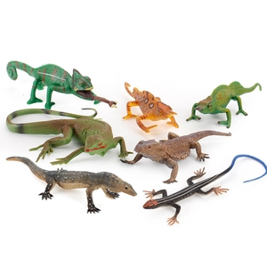 Realistic Lizard Chameleon Animal Models Solid PVC Reptile Educational Science Toys Desktop Ornament For Kids Collectors