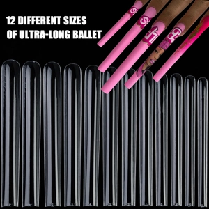 3XL Extra Lungo Ballerina Bara Press On Nails Trasparente Full Cover Unghie Finte Suggerimenti Professionale Manicure Strumenti Per Donna Estensioni Decorative